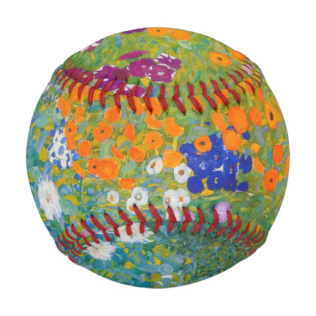 Pelota De Béisbol Gustav Klimt - Jardín de flores (Anverso)