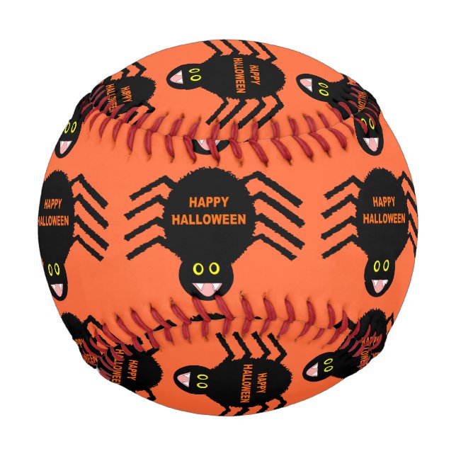 Pelota De Béisbol Halloween Black Spider Baseball (Anverso)