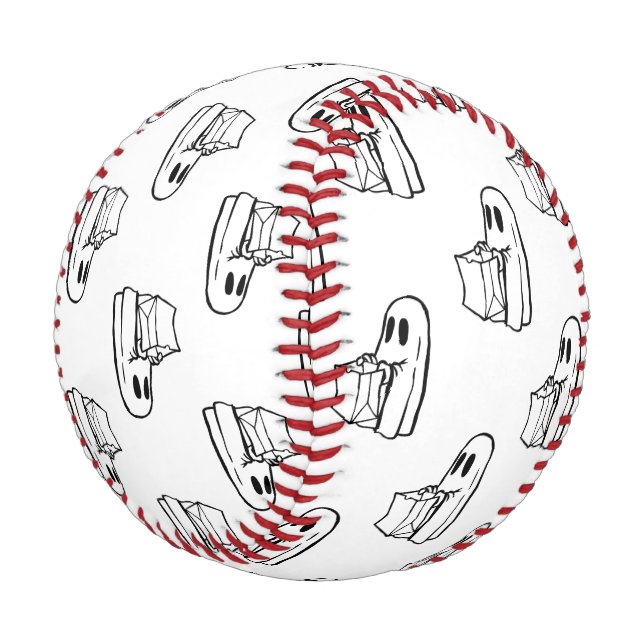 Pelota De Béisbol Halloween, Blanco Fantasma, Truco O Trato, Boo (Angular)