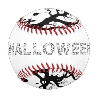 Pelota de Béisbol Halloween Castillo y Murciélagos