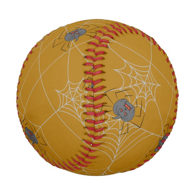 Pelota De Béisbol Halloween spiders web and pumpkins   (Angular)
