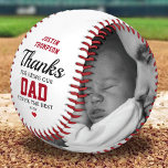 Pelota De Béisbol Happy Father's Day Photo Kids Names<br><div class="desc">A sweet fathers day baseball gift featuring the dads name,  the text "thanks for being our dad,  you're the best" which can be personalized,  your childrens names and ages. Plus 2 family photos for you to customize with your own to make this an extra special fathers gift.</div>