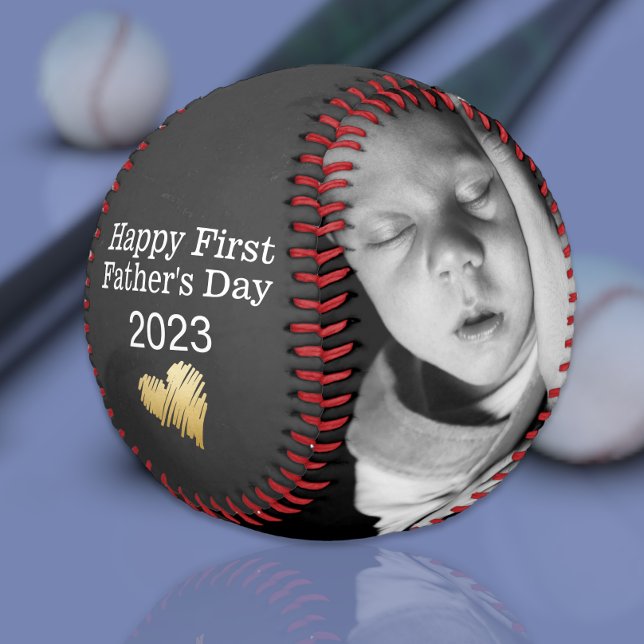 Pelota De Béisbol Happy First Fathers Day Personalized One of a Kind (Subido por el creador)