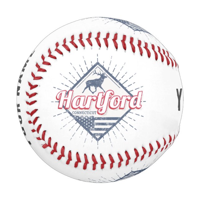 Pelota De Béisbol Hartford City Connecticut Estados Unidos (Anverso izquierdo)