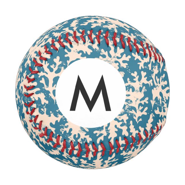 Pelota De Béisbol Hermoso patrón de coral (Anverso izquierdo)