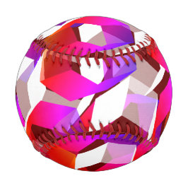 Pelota De Béisbol hexágonos blancos, rojos o rosados sobre fondo roj