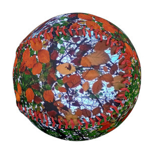 Pelota De Béisbol Hojas amarillas, verdes y marrones