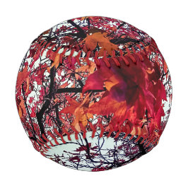 Pelota De Béisbol hojas naranja y roja