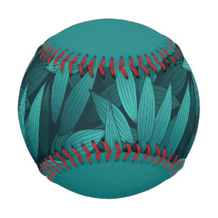 Pelota De Béisbol Hojas tropicales degradadas
