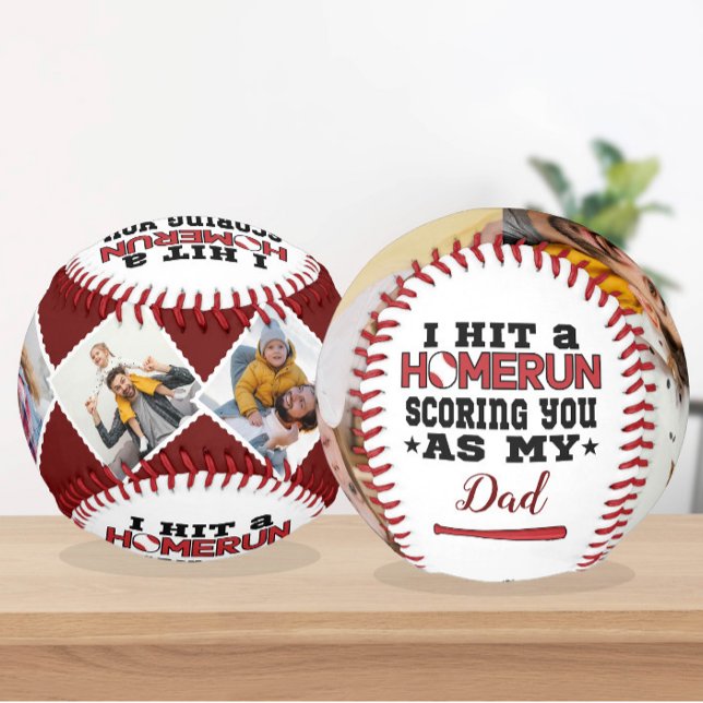 Pelota De Béisbol Homerun Dad Personalizado Foto de Son o Hija (Subido por el creador)