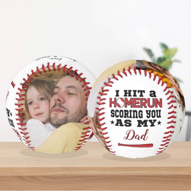 Pelota De Béisbol Homerun Dad Personalizado Foto de Son o Hija (Subido por el creador)