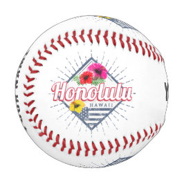 Pelota De Béisbol Honolulu City Hawaii Estados Unidos Vintage USA