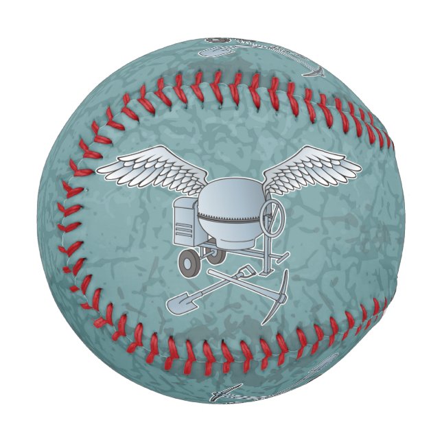 Pelota De Béisbol Hormigonera gris azul (Reverso derecho)
