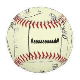 Pelota De Béisbol Horrible cara de grito por todo el diseño hilarant