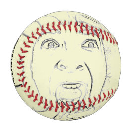 Pelota De Béisbol Horrible cara de grito por todo el diseño hilarant