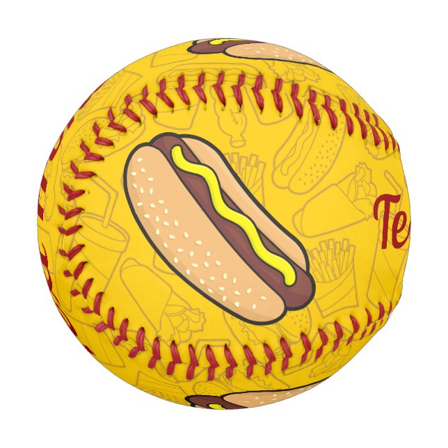 Pelota De Béisbol Hotdog Baseball (Reverso derecho)