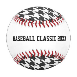 Pelota De Béisbol Houndstap Sports Ball Classic Black Red White