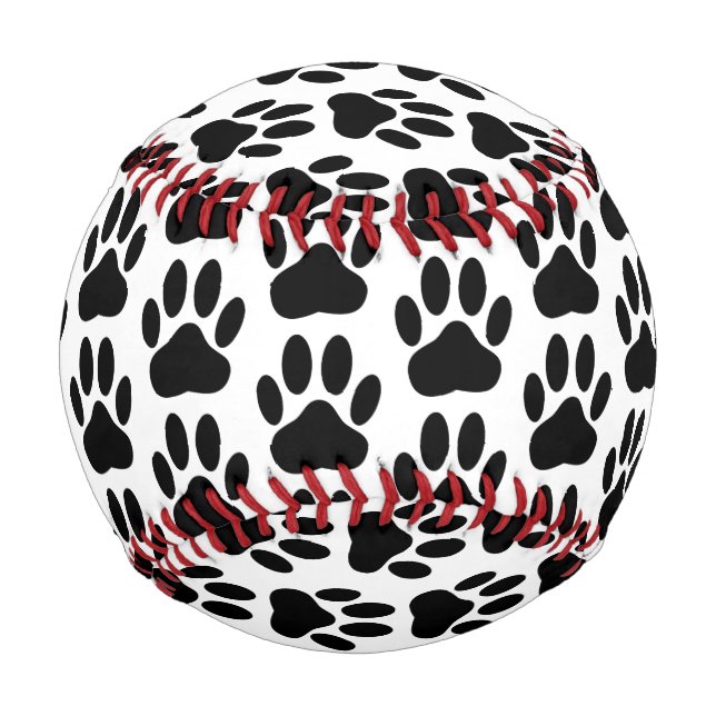 Pelota De Béisbol Huella de perro (Anverso)