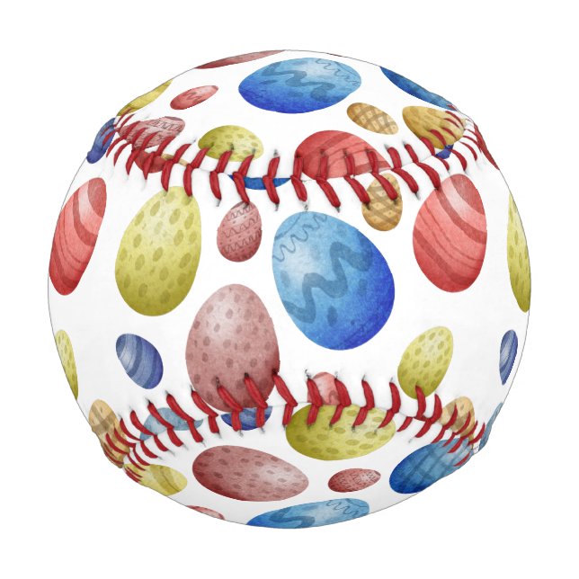 Pelota De Béisbol Huevos del Día de Pascua  (Anverso)