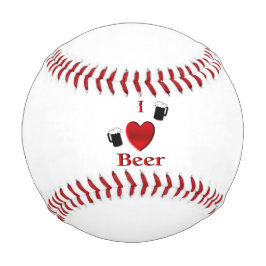 Pelota De Béisbol I Heart Beer Design