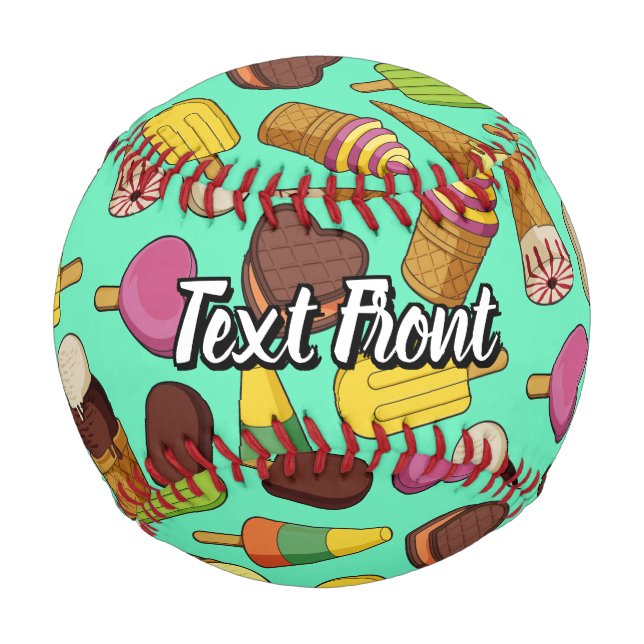 Pelota De Béisbol Ice Cream Backgroun (Anverso)