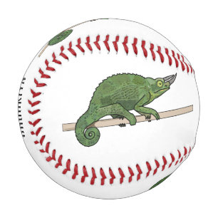 Pelota De Béisbol Ilustracion chameleon personalizado de Jackson
