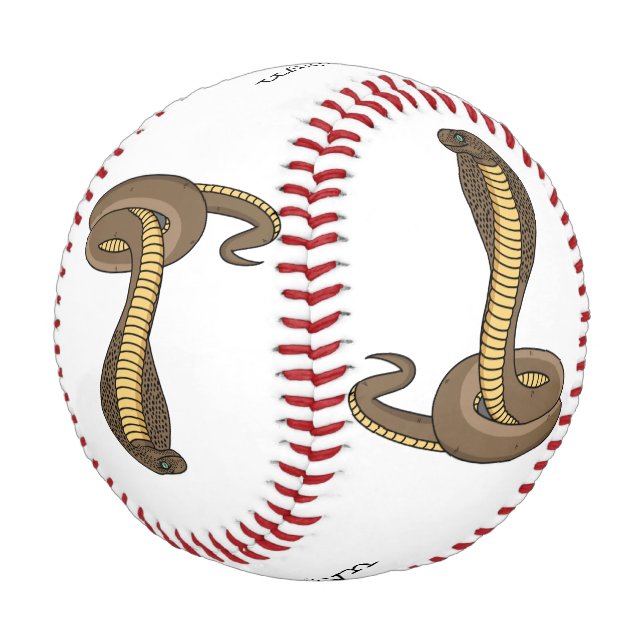 Pelota De Béisbol Ilustracion de cobra marrón (Angular)