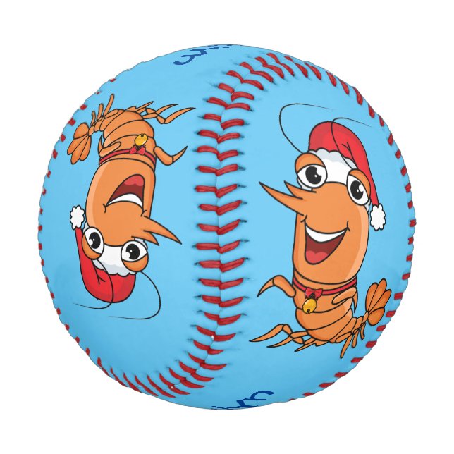 Pelota De Béisbol Ilustración de dibujos animados de camarones felic (Angular)