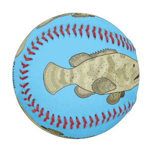 Pelota De Béisbol Ilustración de dibujos animados de mero