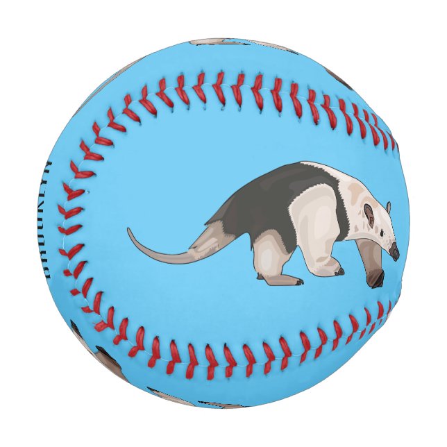 Pelota De Béisbol Ilustración de dibujos animados de Tamandua (Anverso izquierdo)