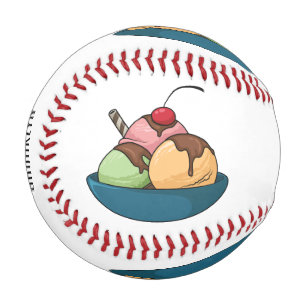 Pelota De Béisbol Ilustracion de helado personalizado