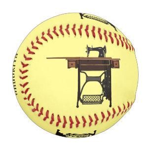 Pelota De Béisbol Ilustracion de máquina de coser personalizado