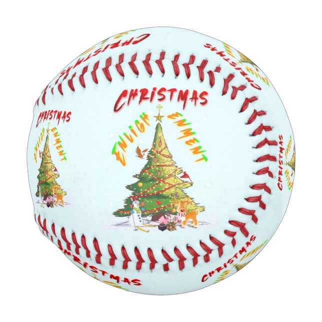 Pelota De Béisbol Ilustración de navidades (Anverso derecho)