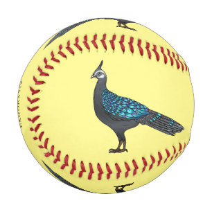 Pelota De Béisbol Ilustracion de pájaro faisán palawan personalizado
