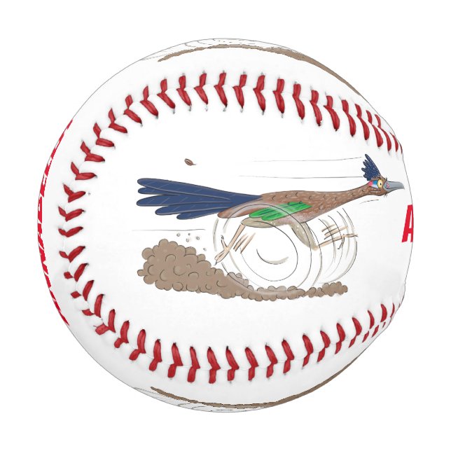 Pelota De Béisbol Ilustracion de pájaro personalizado de pista diver (Anverso izquierdo)