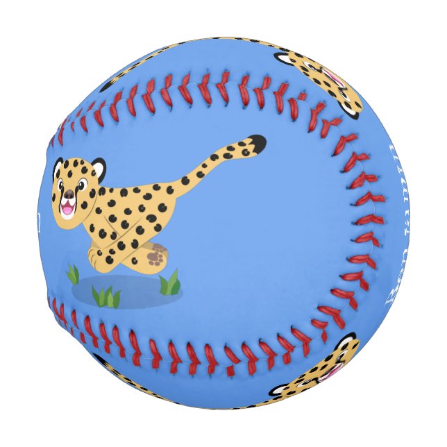 Pelota De Béisbol Ilustracion de personalizado con queso lindo (Anverso derecho)
