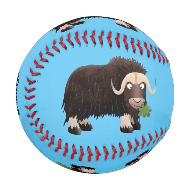 Pelota De Béisbol Ilustracion de personalizado de buey hongo (Anverso izquierdo)