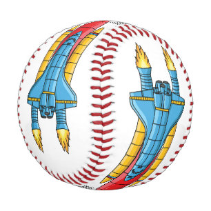 Pelota De Béisbol Ilustracion de personalizado de buques de cohetes