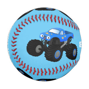 Pelota De Béisbol Ilustracion de personalizado de camión monstruoso 