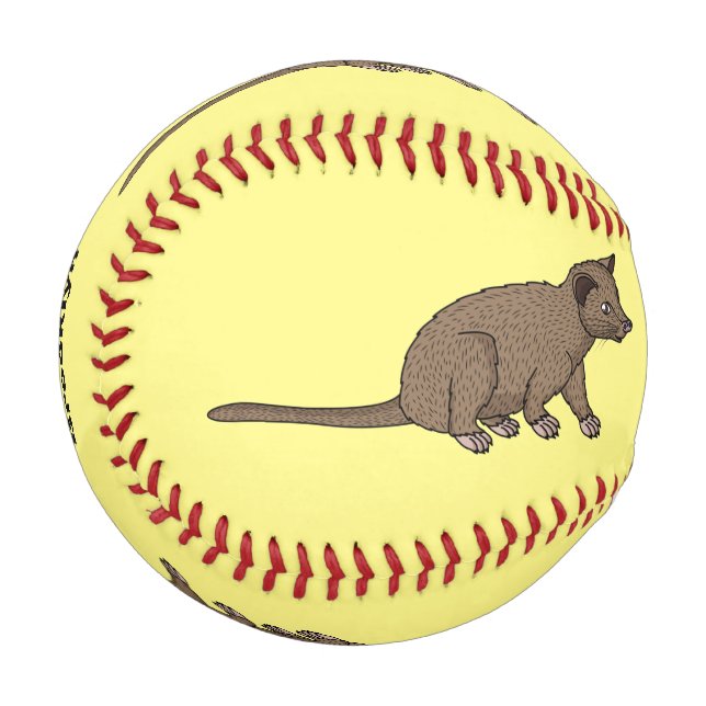 Pelota De Béisbol Ilustracion de personalizado de civet de luwak (Anverso izquierdo)