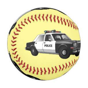 Pelota De Béisbol Ilustracion de personalizado de coches de policía