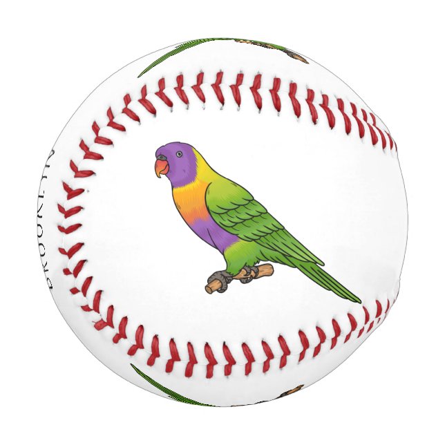 Pelota De Béisbol Ilustracion de personalizado de cocodrilo arcoiris (Anverso izquierdo)