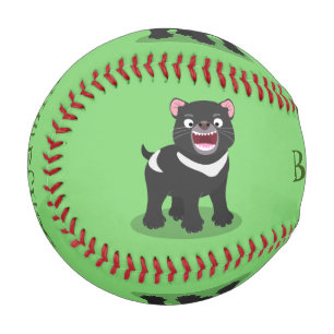 Pelota De Béisbol Ilustracion de personalizado de demonio de Tasmani