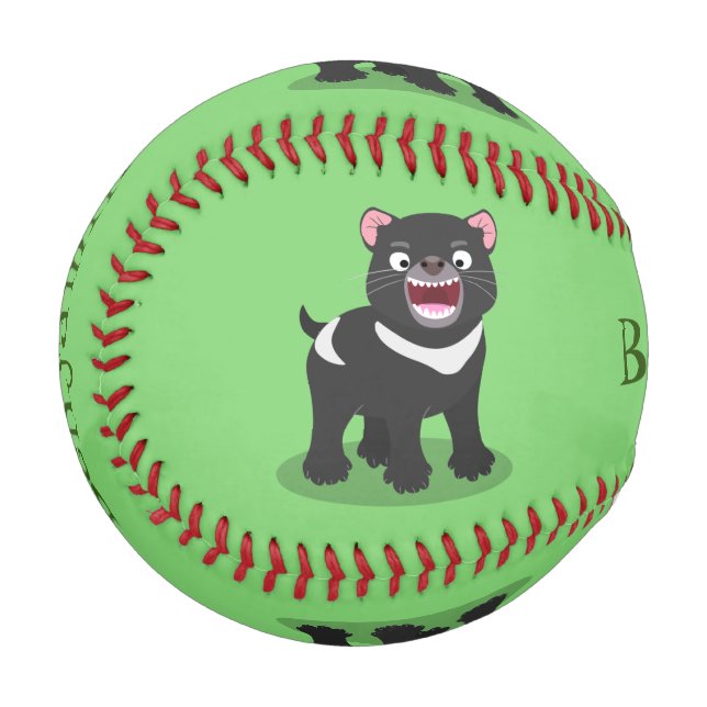 Pelota De Béisbol Ilustracion de personalizado de demonio de Tasmani (Anverso izquierdo)