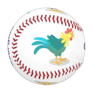 Pelota De Béisbol Ilustracion de personalizado de gallo de entrego g