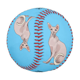 Pelota De Béisbol Ilustracion de personalizado de gatos Sfinx