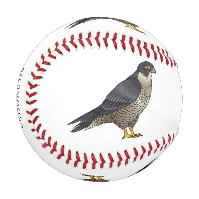 Pelota De Béisbol Ilustracion de personalizado de halcón peregrino (Anverso izquierdo)