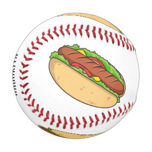 Pelota De Béisbol Ilustracion de personalizado de hot dog