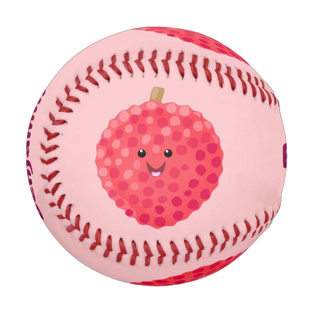 Pelota De Béisbol Ilustracion de personalizado de linché rosado (Anverso izquierdo)