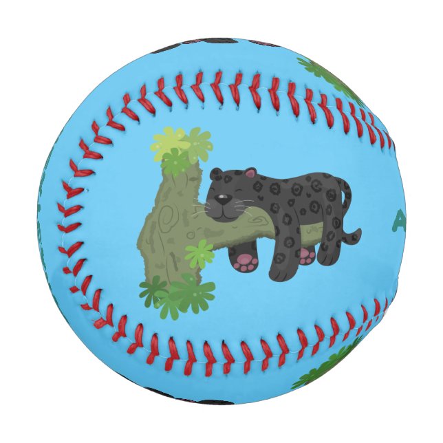 Pelota De Béisbol Ilustracion de personalizado de pantera negra de j (Anverso izquierdo)